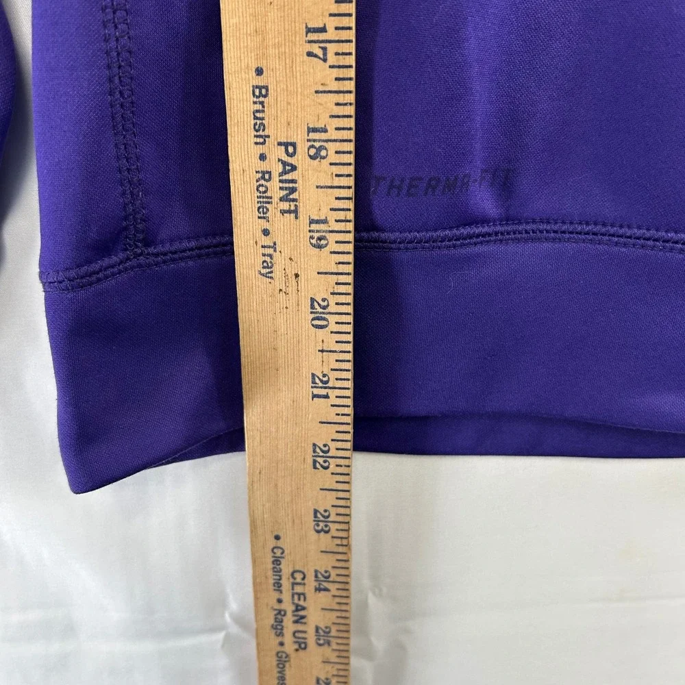 Nike LSU Tigers Hoodie Kids Medium Purple Therma-FIT Pullover Sweatshirt